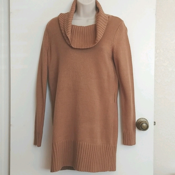 AB Studio Dresses & Skirts - 🆕NWOT Cowlneck Sweater Dress Tan